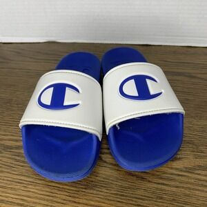 Champion Kids' IPO Squish Slide Sandals - Blue / White Size 13Y